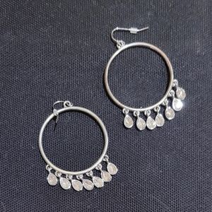 Silver hoop earrings